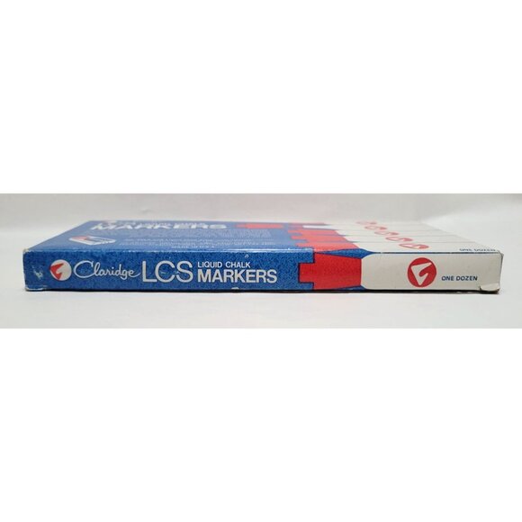 Vintage 2002 Claridge LCS Liquid Chalk Markers 12-Pack (One Dozen) 10 Blue 2 Red - Picture 7 of 10